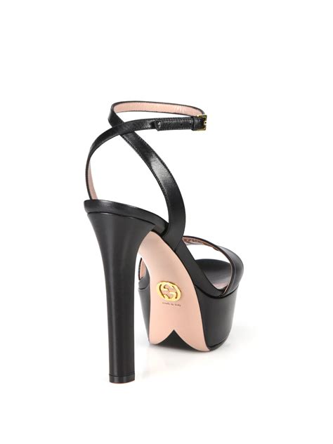 gucci black leather heels|gucci heels open toe.